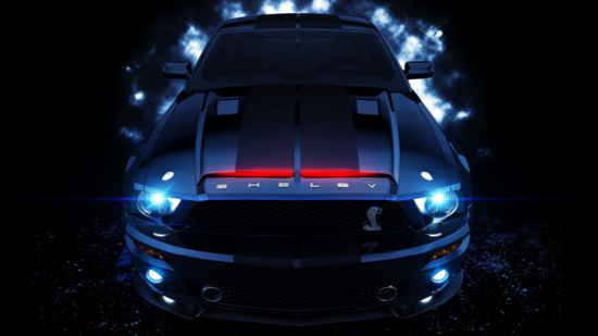 авто, Ford Mustang Shelby Gt, cars, синий, форд, мустанг