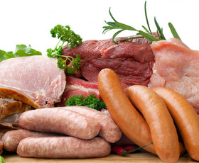 фото Мясных продуктов, Колбасы, Сосиски, мясо, зелен, ассорти